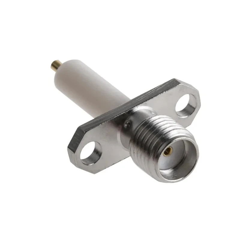 Radiall SMA-COM Series Coaxial Connector Flange Female SMA 50 Ω Straight Body Solder R124464000W