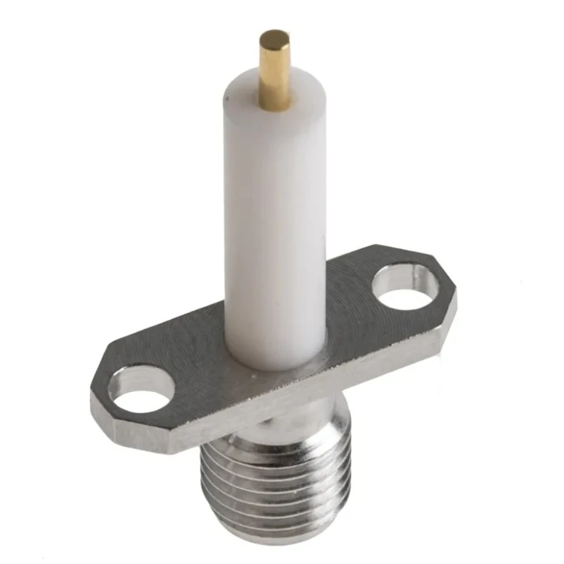 Radiall SMA-COM Series Coaxial Connector Flange Female SMA 50 Ω Straight Body Solder R124464000W