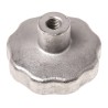 RS PRO Silver Stainless Steel Multiple Lobes Clamping Knob Threaded Hole 60 mm Diameter 32mm Thread Length 478-977
