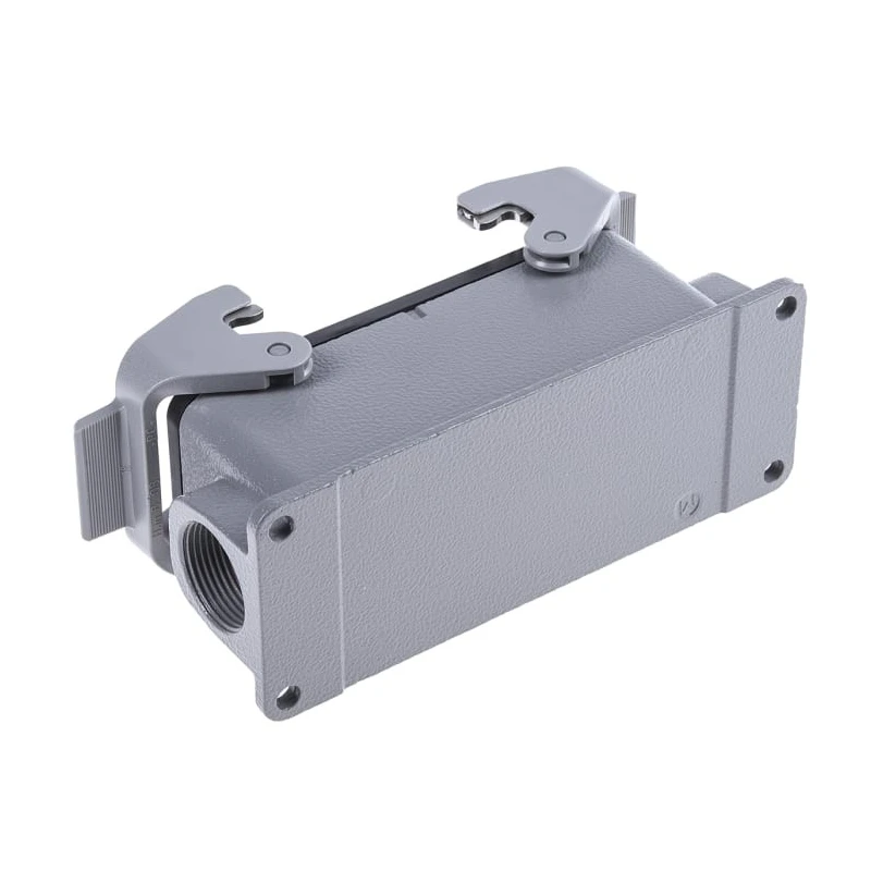 HARTING Han B Range Heavy Duty Power Connector Housing 2 Lever Surface Mount Die Cast Aluminium IP65 19300241231