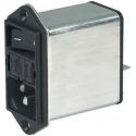 Schurter IEC Connector Panel Mount Male Quick Connect 250V AC 2A DD12.2121.111