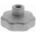 RS PRO Silver Stainless Steel Multiple Lobes Clamping Knob Threaded Through Hole 40 mm Knob Diameter 19 mm Thread 478-983