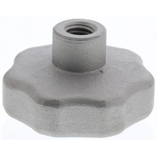 RS PRO Silver Stainless Steel Multiple Lobes Clamping Knob Threaded Through Hole 40 mm Knob Diameter 19 mm Thread 478-983