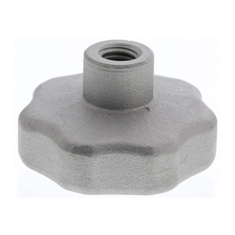 RS PRO Silver Stainless Steel Multiple Lobes Clamping Knob Threaded Through Hole 40 mm Knob Diameter 19 mm Thread 478-983