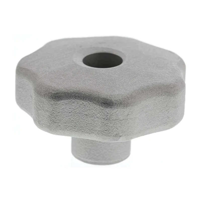RS PRO Silver Stainless Steel Multiple Lobes Clamping Knob Threaded Through Hole 40 mm Knob Diameter 19 mm Thread 478-983