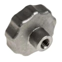 RS PRO Silver Stainless Steel Multiple Lobes Clamping Knob M10 Threaded Through Hole 478-989
