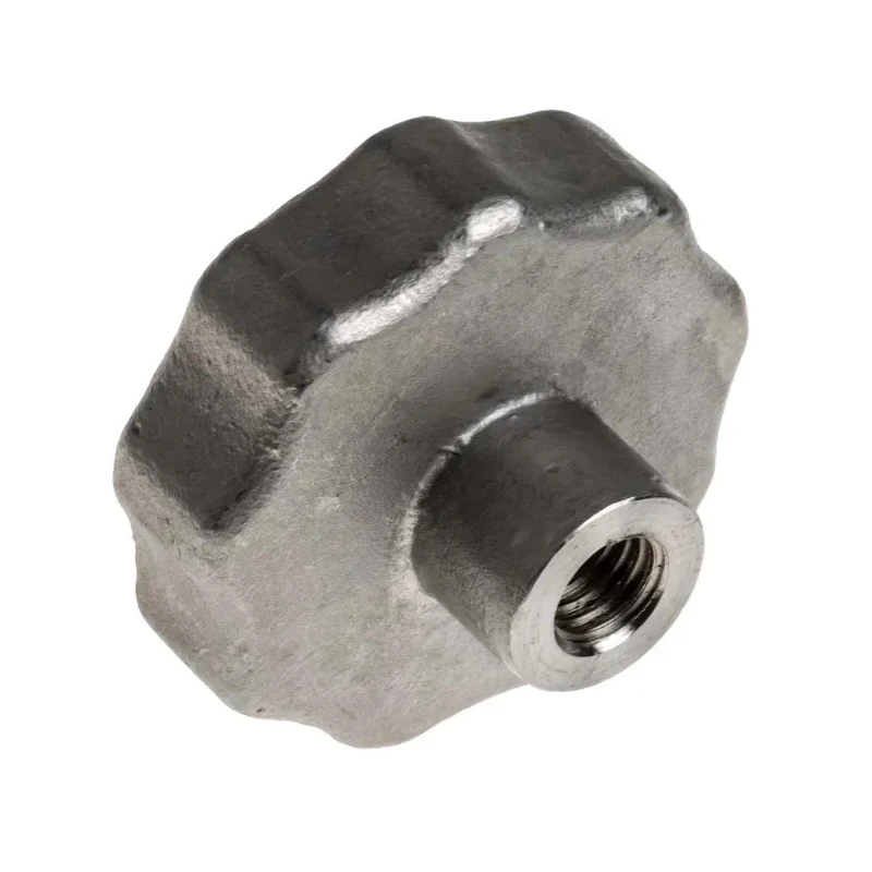 RS PRO Silver Stainless Steel Multiple Lobes Clamping Knob M10 Threaded Through Hole 478-989