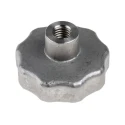 RS PRO Silver Stainless Steel Multiple Lobes Clamping Knob M10 Threaded Through Hole 478-989