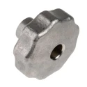 RS PRO Silver Stainless Steel Multiple Lobes Clamping Knob M10 Threaded Through Hole 478-989