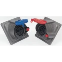 Legrand Panel Mount Industrial Power Connector 63A 415V IP44 IP45 Red HYPRA 0 536 04