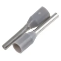 Weidmüller Insulated Crimp Bootlace Ferrule, 8 mm Pin Length, 1.2 mm Pin Diameter, Grey to 18 AWG Wire Size 9019040000