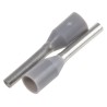 Weidmüller Insulated Crimp Bootlace Ferrule, 8 mm Pin Length, 1.2 mm Pin Diameter, Grey to 18 AWG Wire Size 9019040000
