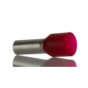 Weidmüller Insulated Crimp Bootlace Ferrule, 12 mm Pin Length, 4.5 mm Pin Diameter, Red to 7 AWG Wire Size 9019240000