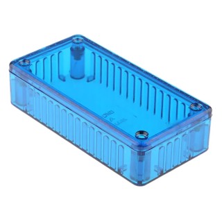 Hammond 1591 Series Transparent Blue Polycarbonate Enclosure IP54 25mm x 100mm x 50mm 1591ATBU