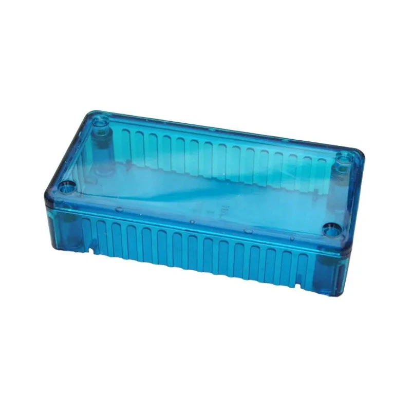Hammond 1591 Series Transparent Blue Polycarbonate Enclosure IP54 25mm x 100mm x 50mm 1591ATBU