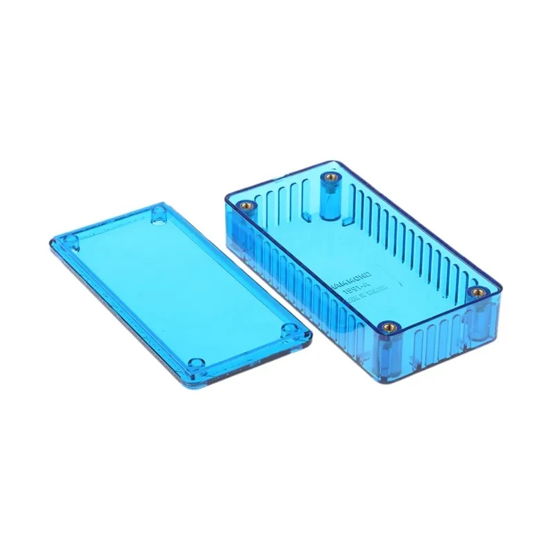Hammond 1591 Series Transparent Blue Polycarbonate Enclosure IP54 25mm x 100mm x 50mm 1591ATBU