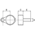RS PRO Cast Iron Gate Hinge Round Tube Gate Hinge 415-6135