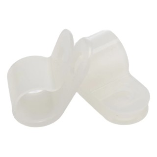 RS PRO Nylon P-Clip 9.5 mm Closed Inside Diameter Natural Colour 12 mm Width Model 479-538