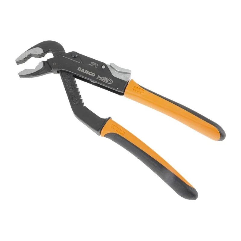Bahco Water Pump Plier 210mm Overall Length, 37.25mm Jaw, Steel, Anti-Corrosion Black Finish 8223