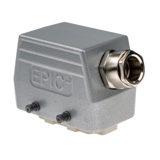 EPIC Heavy Duty Power Connector 10 Way, 16A, 440V, Metal Housing, Screw Terminals 10192000+19042000+71200200