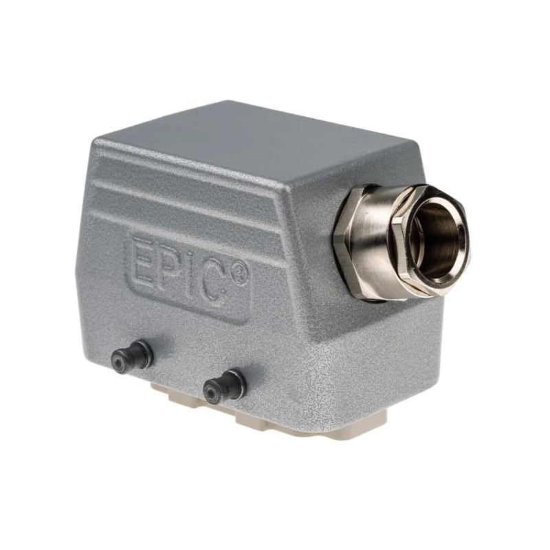 EPIC Heavy Duty Power Connector 10 Way, 16A, 440V, Metal Housing, Screw Terminals 10192000+19042000+71200200