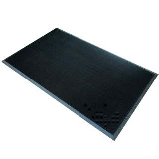 COBA Europe Fingertip Entrance Mat Small Rubber Indoor & Outdoor Use Black 800mm x 1m x 13mm FT010002
