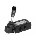 EMERSON ? ASCO Lever Pneumatic Manual Control Valve 551 Series, G 1/4, 3/2 Valve Function, Aluminium Body 55102089