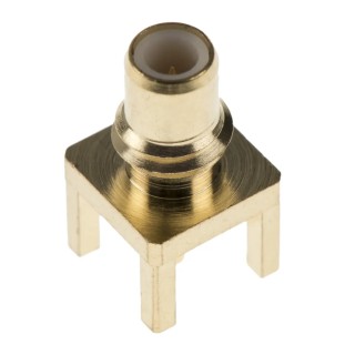 TE Connectivity SMC Series Coaxial Connector Through Hole Female, 50 Ω, Straight Body Solder 1-1337485-0