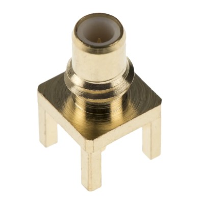 TE Connectivity SMC Series Coaxial Connector Through Hole Female, 50 Ω, Straight Body Solder 1-1337485-0