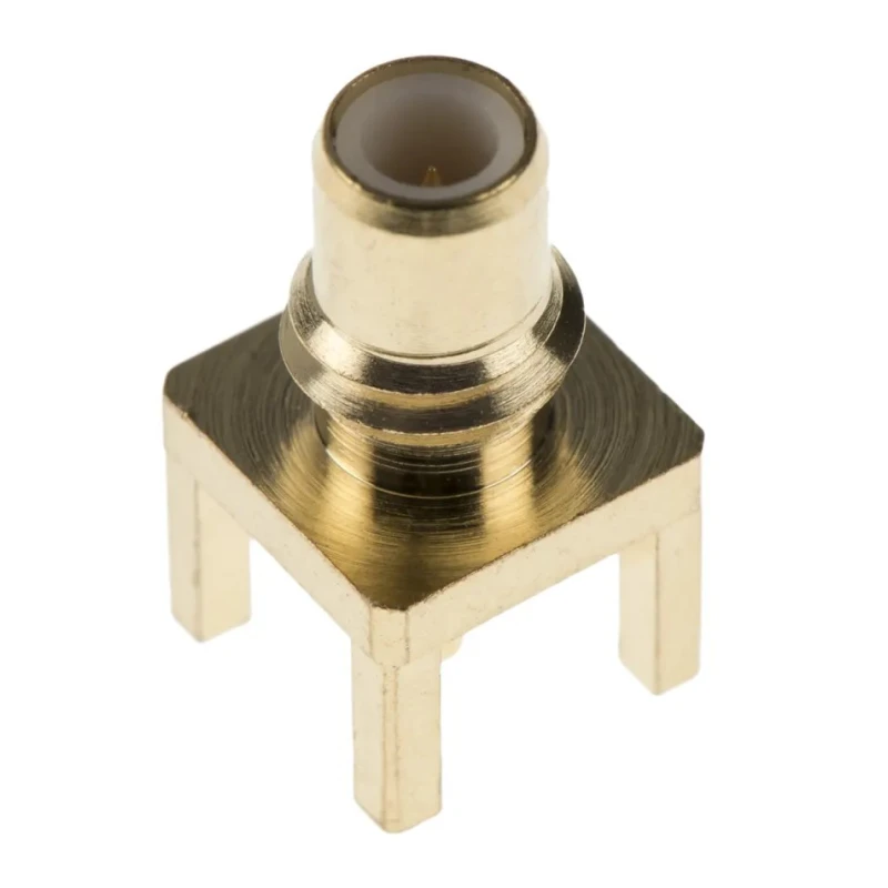 TE Connectivity SMC Series Coaxial Connector Through Hole Female, 50 Ω, Straight Body Solder 1-1337485-0