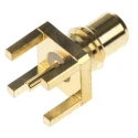 TE Connectivity SMC Series Coaxial Connector Through Hole Female, 50 Ω, Straight Body Solder 1-1337485-0