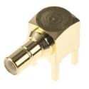 RS PRO SMB Series Coaxial Connector Through Hole Female, 50 Ω, Right Angle Body, Solder Termination 1-1337481-0