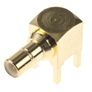 RS PRO SMB Series Coaxial Connector Through Hole Female, 50 Ω, Right Angle Body, Solder Termination 1-1337481-0
