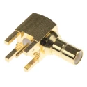 RS PRO SMB Series Coaxial Connector Through Hole Female, 50 Ω, Right Angle Body, Solder Termination 1-1337481-0