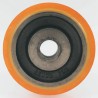 Revvo Polyurethane Trolley Wheel with 125mm Diameter, 45mm Width, 600kg Load Capacity, Cast Iron Hub, Plain Bore 420-8905