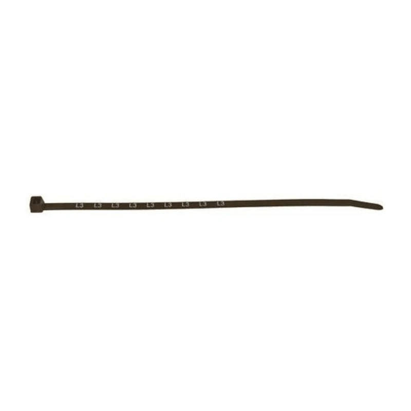 HellermannTyton Cable Tie, Printed ID for Metering, 200 mm x 4.6 mm, Brown Polyamide 66 902-01464 T50RPRN-PA66-BN