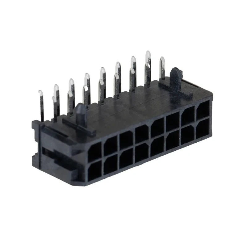 Molex Micro-Fit 3.0 Series Right Angle Through Hole PCB Header 16 Contact 3 mm Pitch 2 Row Shrouded 43045-1600