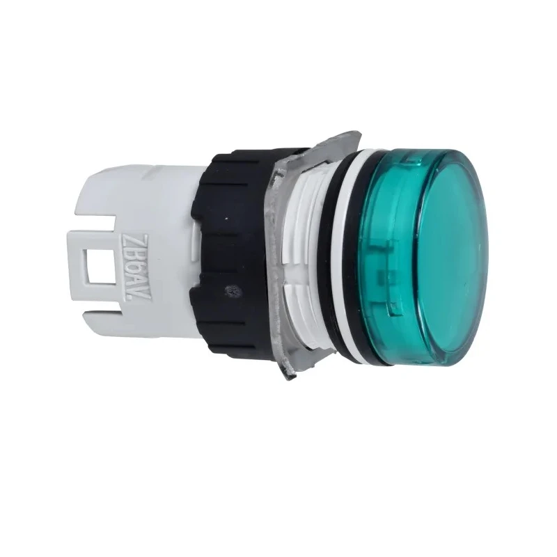 Schneider Electric Panel Mount Green Incandescent Lamp Pilot Light Head Harmony XB6 16 mm Cutout 240V IP65 Round ZB6AV3