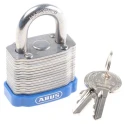 ABUS Key Steel Weatherproof Padlock 6.7 mm Shackle Diameter, 44 mm Body Width XR0041 40KA1
