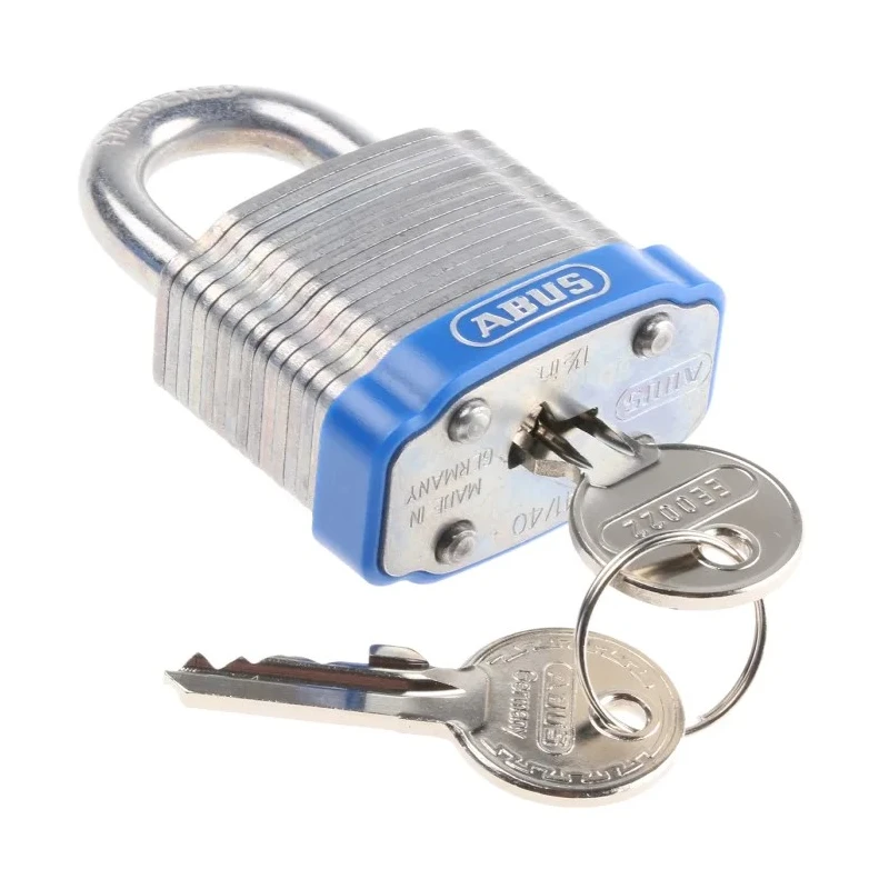 ABUS Key Steel Weatherproof Padlock 6.7 mm Shackle Diameter, 44 mm Body Width XR0041 40KA1