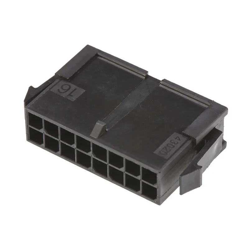 Molex Micro-Fit Male Connector Housing 3 mm Pitch 16 Way 2 Row Straight 43020-1600