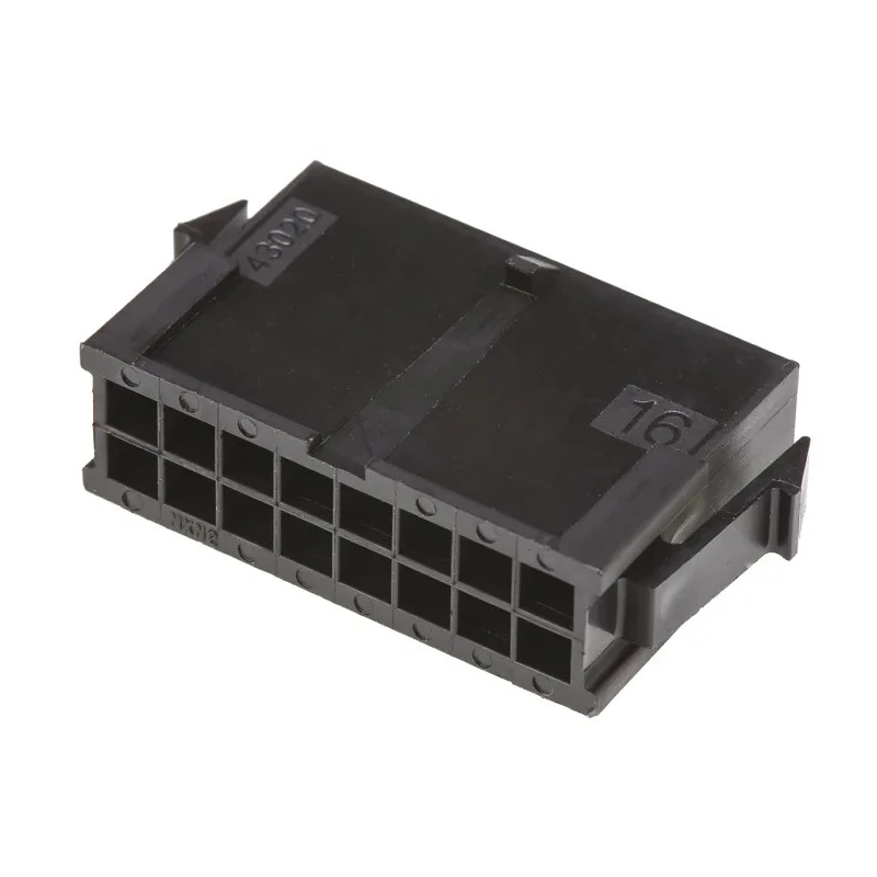 Molex Micro-Fit Male Connector Housing 3 mm Pitch 16 Way 2 Row Straight 43020-1600