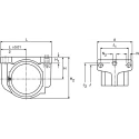 Ewellix Makers in Motion Linear Shaft Support Bearing Housing Aluminium 48 mm Height 70 mm Length LHCR 20