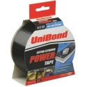 Loctite UniBond Power Tape Duct Tape, 50mm Width, 25m Length, Black Shine Finish 1668019