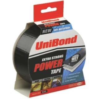 Loctite UniBond Power Tape Duct Tape, 50mm Width, 25m Length, Black Shine Finish 1668019