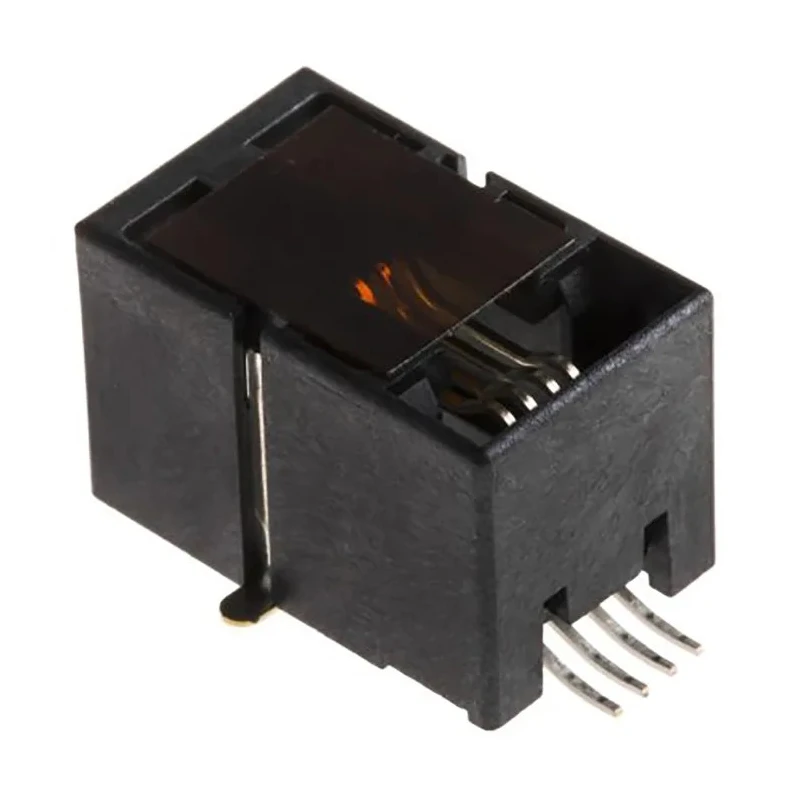 Molex 85502 Series RJ11 Connector Male Surface Mount Cat3 Unshielded Right Angle 1 Port 4 Way RJ11
