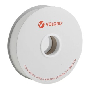 Velcro White Hook & Loop Tape, 22mm Width x 5m Length, Self-Adhesive, Maximum Operating Temperature +90°C EB01022010114527