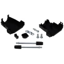 MH Connectors ABS Angled, Straight D-Sub Backshell 15 Way Strain Relief MHDSSK-P-15-L-K