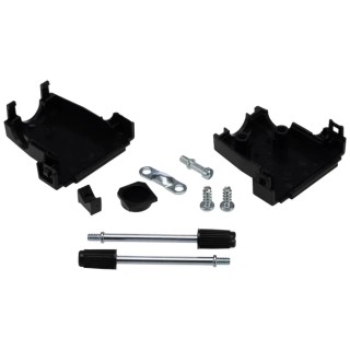 MH Connectors ABS Angled, Straight D-Sub Backshell 15 Way Strain Relief MHDSSK-P-15-L-K
