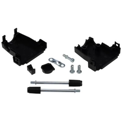 MH Connectors ABS Angled, Straight D-Sub Backshell 15 Way Strain Relief MHDSSK-P-15-L-K